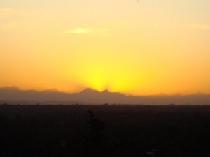 Rocky Mountain sunset, taken from Nose Hill Park, Calgary
